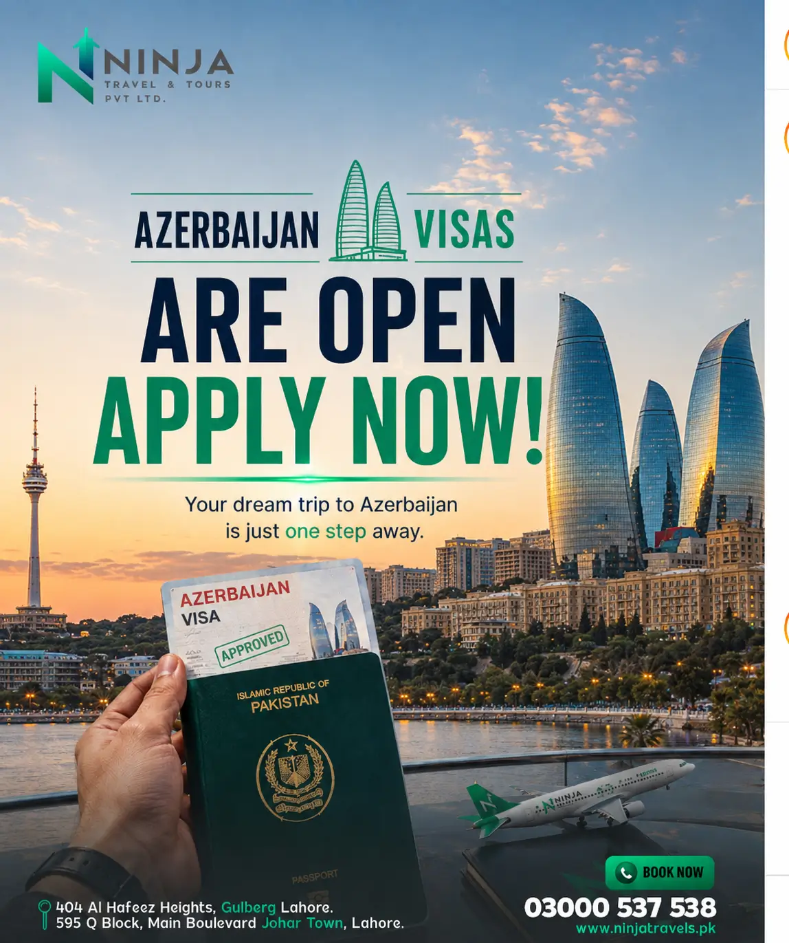 Azerbaijan Visit Visa Consultants Lahore Pakistan